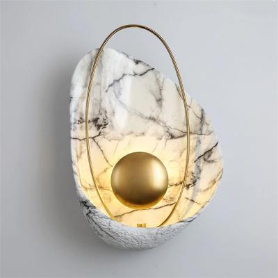 China Beautiful modern household led marble wall lamp for aisle hotel decoration indoor wall lighting for sale