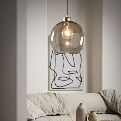 China Beautiful Fancy Round Glass Creative Vacuum Indoor Pendant Light for sale