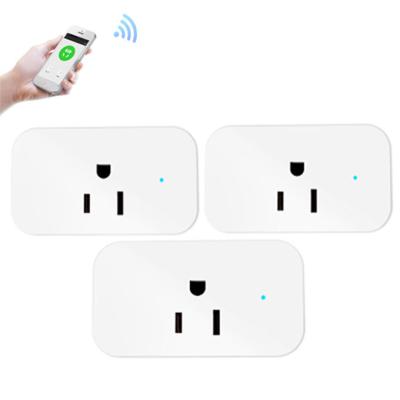 China Residential/Multi-Purpose Mini US Wifi Plug Socket Smart Work With Alexa Echo Dot Google Home Voice Control No Sync Function Hub Required Smart Plug for sale