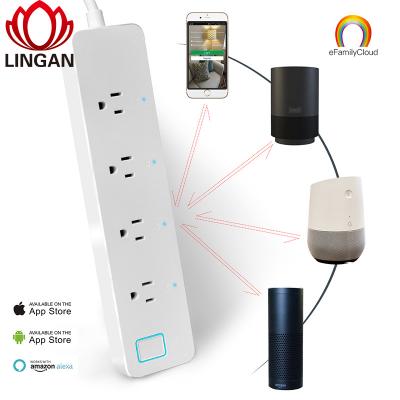 China ABS+PC (Fire Retardant Material) Tuya Smart Power Strip , A0cJX Electric Power Strips for sale