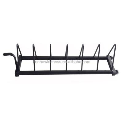 China Movable Barbell Space Weight Plate Storage Horizontal Gym Back Up Rack Movable Barbell Dish Rack for sale