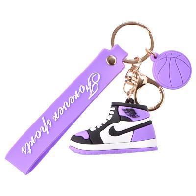 China Promotion.Advertising.Gift.Decoration Factory Supply Customize 3d Jordan Trainers Keychain Rubber 3d SN Retro Sneaker Key Chain for sale