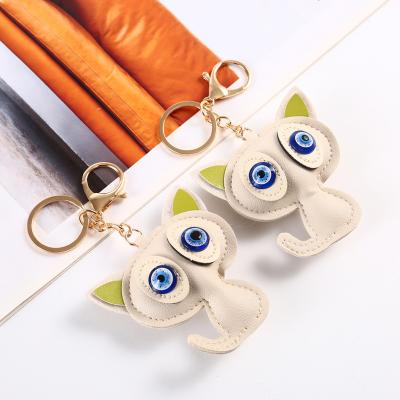 China Wholesale Creative Luxury PU Key Chain Cartoon Key Chain Eye Owl Leather Key Chain Factory Promotion Souvenir Gift Big for sale