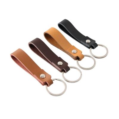 China New Arrivals Vintage Blank Sublimation Leather Key Chain Faux Leather Cow Accessories Promotion Souvenir Gift for sale