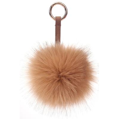 China High Quality Custom Pom Pom Keychain Plush Bag Key Chain Vaporeon Plush Faux Fox Fur Bag Car Pendant Accessories Large for sale