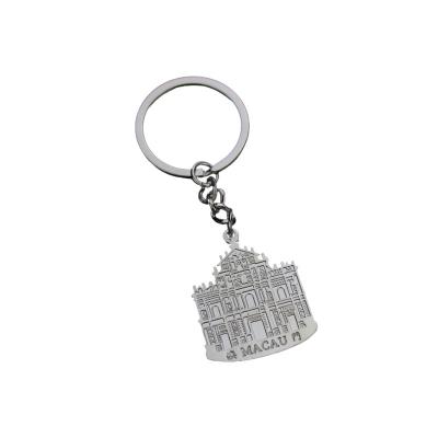 China Macau Metal Llaveros De Metal Promotion Creative Building Main Chain Gift For Promotion Gift Cheap Price for sale