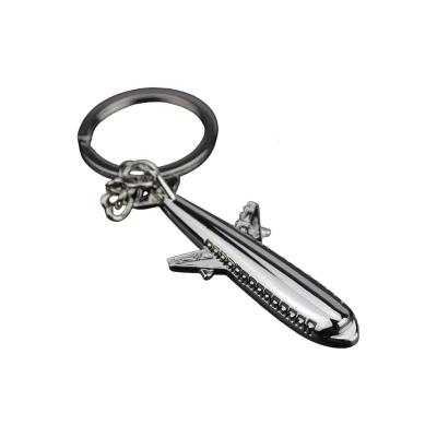 China Custom Promotion Gift Logo Simulation America Aircraft Metal Keychains Llaveros De Metal For Advertising for sale