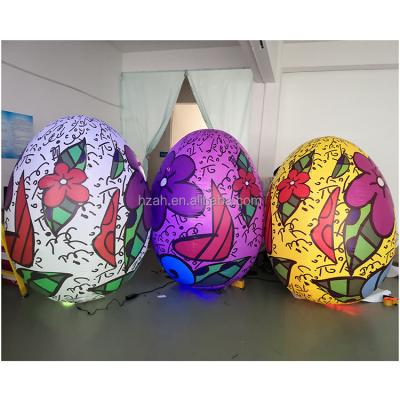 China Free Shipping Event Giant Colorful Eggs Inflatable Easter Egg For Lighting Decoration for sale