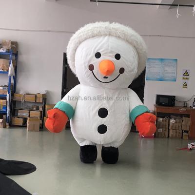 China Advertising Christmas Costume Inflatable Snowman Costume Walking Inflatable Costume For Christmas Parade for sale