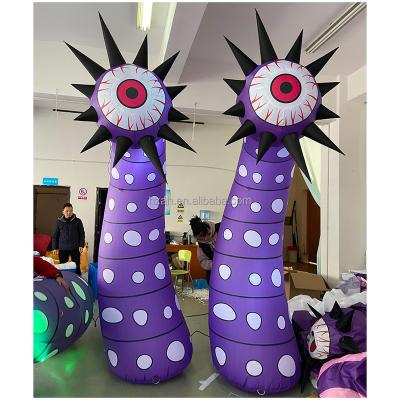 China Advertising Halloween Decoration Inflatable Eyeball Balloon Lighting Inflatable Eyeball Flower Free Shipping for sale