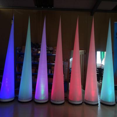 China Advertising Decorative Inflatable Party LED Light Cone For Wedding Decoration for sale