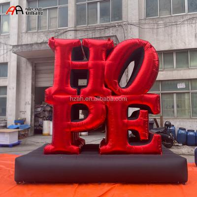 China Customized Inflatable HOPE Advertising Letter Billboard Inflatable For Outdoor Advertising for sale