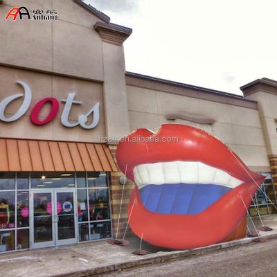 China Advertising Giant Inflatable Mouth Red Lips Model For Outdoor Mall Advertising for sale