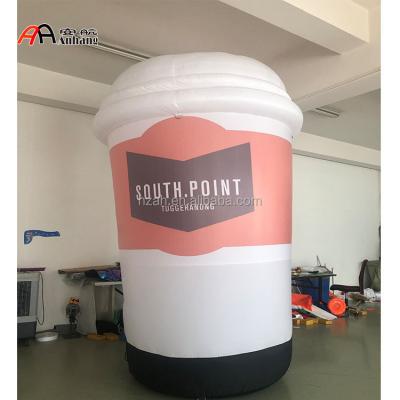 China Widely Used Giant Model Decoration Bottle Inflatable Coffee Cup For Advertising for sale