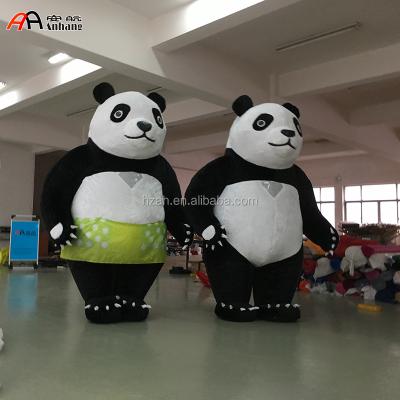 China Advertising Chinese Inflatable Panda Costume /Mobile Panda Mascot Costume for sale