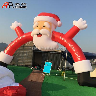 China Oxford Fabric Customized Inflatable Santa Arch For Christmas Decor for sale