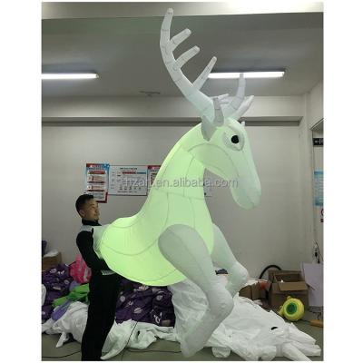 China Parade Carnival Reindeer Puppet Lighting Inflatable Moose Costume For Parade Performance for sale