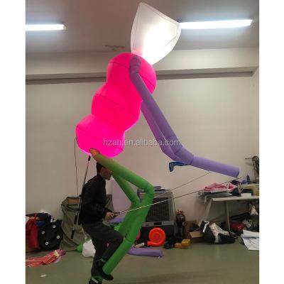 China Advertising LED Lighting Inflatable Puppet Pole Costume For Carnival Parade for sale