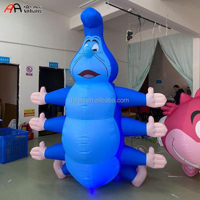 China LED Advertising Inflatable Alice In Wonderland Inflatable Caterpillar Cartoon Movie Character for sale