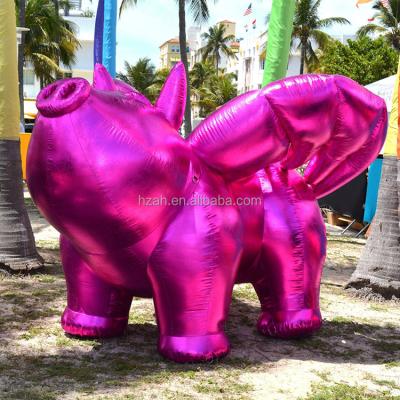 China Advertising event commercial decoration giant cartoon Shinning the pink inflatable flying pig with wings for sale