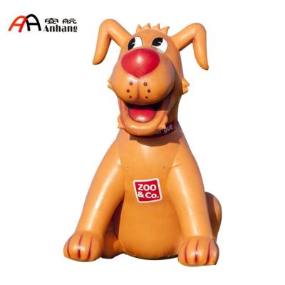 China Decoration Customized Design Mascot Model Yellow Cool Inflatable Dog for sale