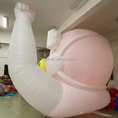 China Advertising Light Inflatable Alien Astronaut Head For Space Theme Activities for sale