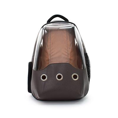 China Latest Pet Travel Design Pet Space Backpack Viable Transparent Breathable Cat Small Medium Dog Wholesale Various Styles for sale