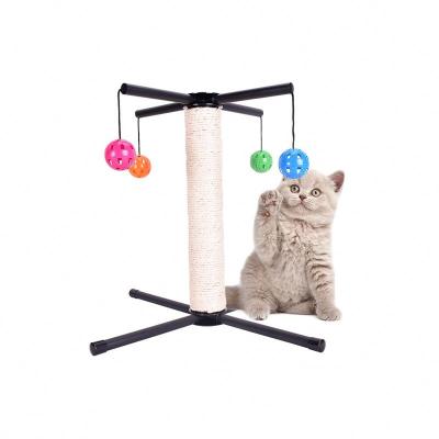 China Sustainable Cat Climbing Frame Catch Cat Grab Post With Sisal Rope Cat Kitten Pet Toy for sale