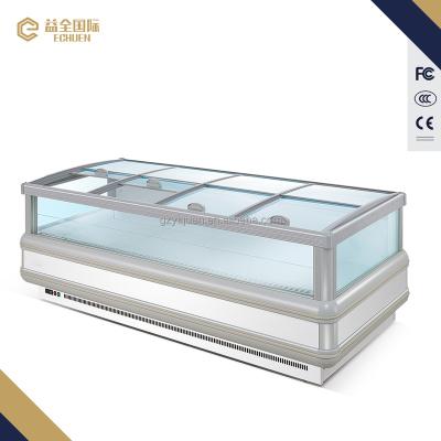 China 2000X1080X900 Single-temperature supermarket meat display freezer/island case/supermarket refrigeration equipment for sale