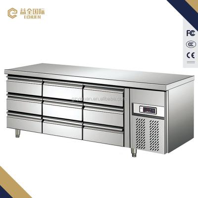 China DW18T9F Single-temperature pizza countertop freezer with cooler drawer table top freezer for sale