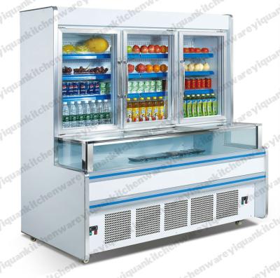 China Wall Type Food Display Single-temperature Supermarket Refrigerator / Refrigerated Showcase Counter for sale