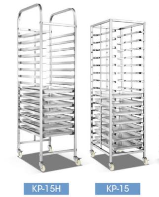 China stainless steel cart food pan cart 15 trays for sale