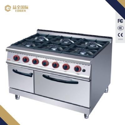 China 2016wholesale Smoothtop JUSRA6 Resturant Equipment Cabinet Gas Stove 6-Burner for sale