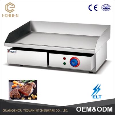 China Stainless Steel Steak Equipment Dubai / Commercial Gas Cooking Equipment Price / Electric Cast Iron Griddle for sale