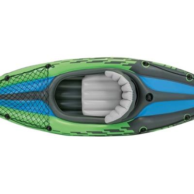 China Intex 68305 Intex 68305 Challenger K1 One Person Kayak Caiaques De Pesca Inflatable Green Kayak Kit With Oar And Pump for sale