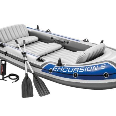 China Fishing Sport Intex 68324 68325 Inflatable Tour 5 Boat Set Canoe Kayak Water Sport Outdoor Fishing Series Fishing Inflatable Boat for sale