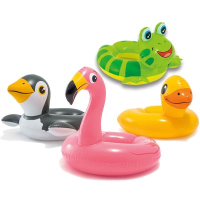 China INTEX 59220 Flamingo Animal Split Swim Rings For Swimming Rings Cute Cartoon Animal Inflatable Swim Rings Children Kids Pool Float for sale