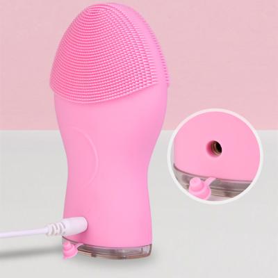 China Electric Ultrasonic Facial Massager Massager Electric Ultrasonic Facial Massager Makeup Skin Care Silicone Deep Cleansing Brush for sale