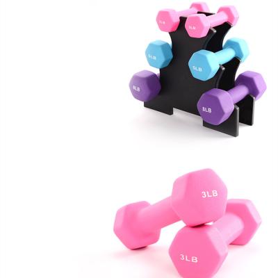 China For Vinyl Dumbbell Set For Body Exerciser Body Gym Building Equipment,Easy Grip 2LB 3LB 5LB Neoprene Vinyl Dumbbell Set For Body Exercise for sale