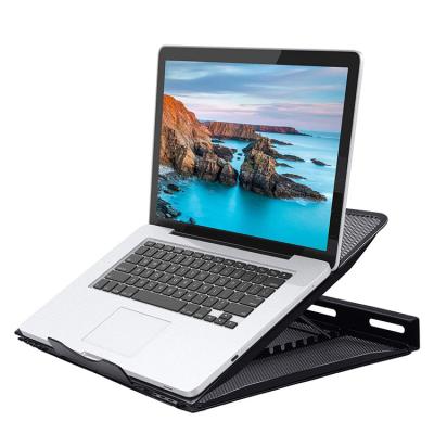 China Foldable Black Vented Adjustable Laptop Desk Stand for sale