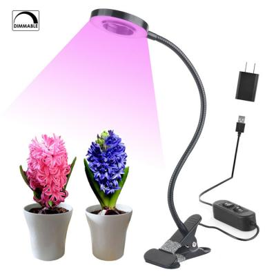 China Timer and Dimmable Gooseneck 18w 28w 360 Degree Adjustable Desk Led Grow Light Colorful Vivid Led Grow Light Bar Desk Grow Lamp for sale