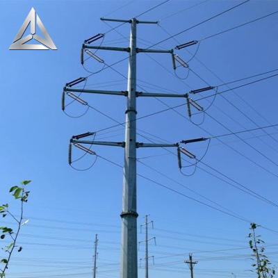 China Q345/Q235/ASTM A572 GR50 GR65 Power Transmission Steel Pole for sale