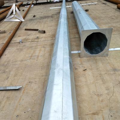 China Q345/Q235/ASTM A572 GR50 GR65 66KV Electrical Transmission Line Galvanized Steel Electric Pole for sale