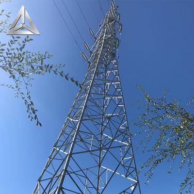 China hot dip galvanized angular steel high voltage power line 90 degree shipping tower for sale