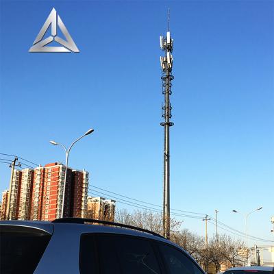 China Q345/Q235/ASTM A572 GR50 GR65 Hot Dip Galvanized Single Pole Telecom Tower 12m/15m/18m/21m/24m/27m/30m for sale