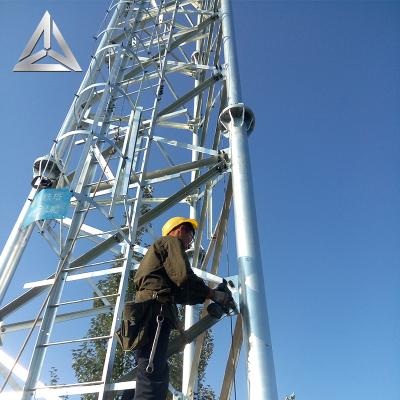 China Q345 / Q235 self-supporting 3&4 legged steel tubular communication tower for sale