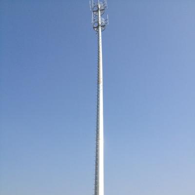 China Q345/Q235/ASTM A572 GR50 GR65 Telecom Steel Single Pole Communication Tower for sale