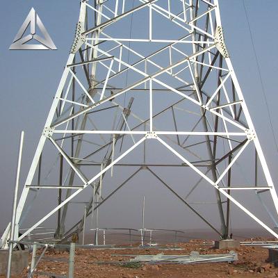 China Q345 / Q235 / ASTM A572 GR50 GR65 Self - Mounting Lattice Transmission Steel Tower Hot Dip Galvanized for sale