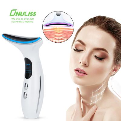 China NECK LED Therapy Face Lifting Machine Eye Facial Neck Massager Anti Aging Wrinkle Skin Face Lift Device for sale