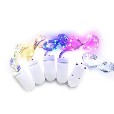 China Battery Copper Wire Lights LED button battery lamp string holiday gift cake flower decoration lamp mini copper wire LED Christmas string lights for sale